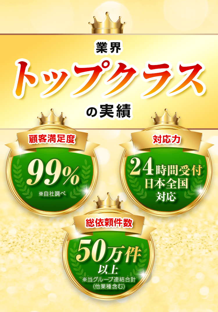 業界トップクラスの実績